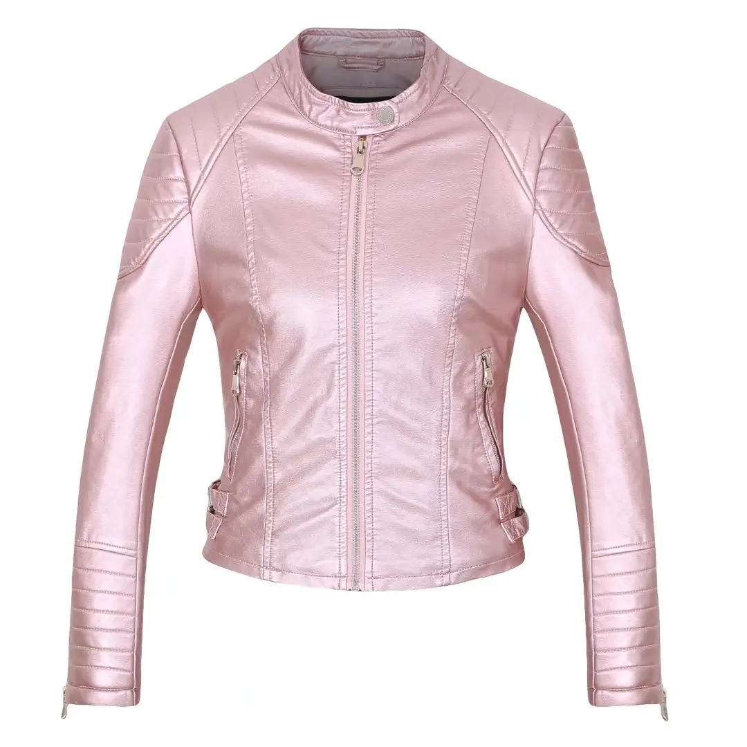 

Zipper Winter Coat Women 2020 Ladies Leather Jacket Black Pu Mama Faux Leather Jackets Women Casual Pockets