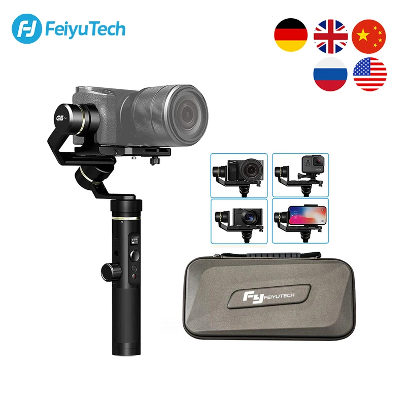 Б/у открытая коробка FeiyuTech Feiyu G6 плюс 3 осевой ручной шарнирный стабилизатор для