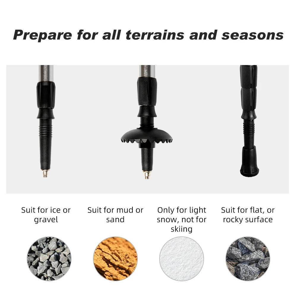 Одна пара скандинавском складные треккинговые палки Открытый Пеший Туризм