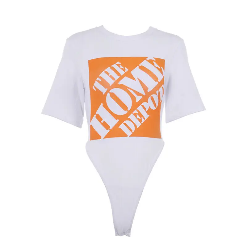 

Women's Short Sleeeve Scoop Neck Thong Panty Cotton Bodysuit Leotard One-Piece