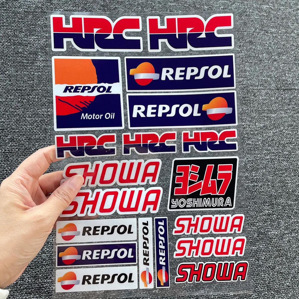 Набор светоотражающих наклеек на шлем и бак мотоцикла Honda HRC CBR CBR1000RR CBR650F CBR600RR CBR500R