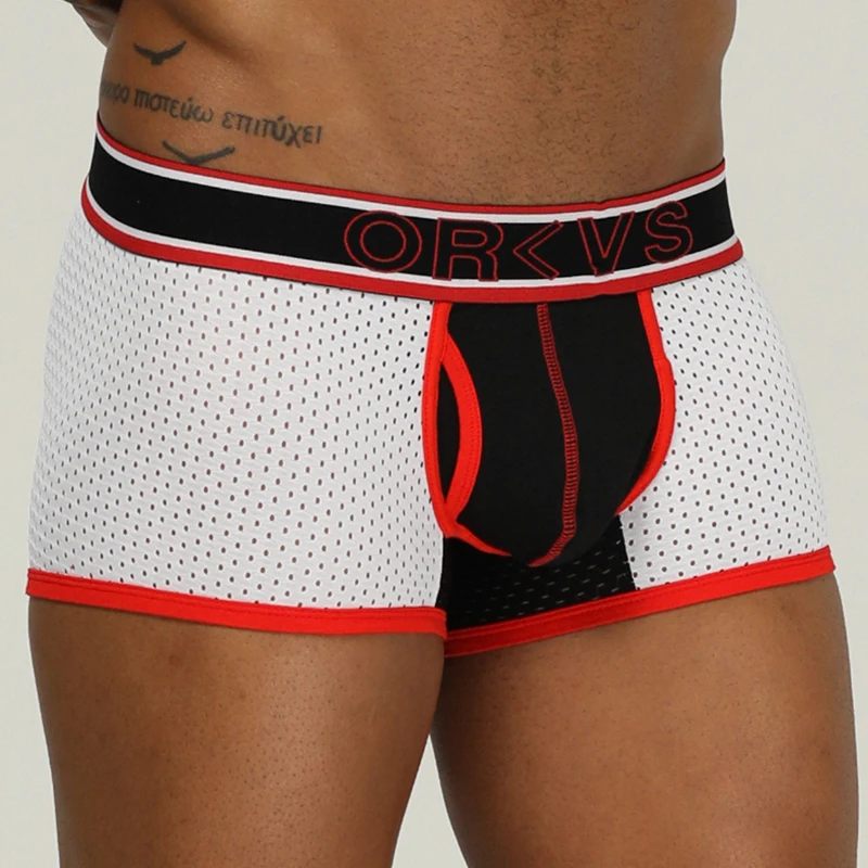 ORLVS трусы фирменные мужские боксеры мужское белье для геев cueca Танга ropa interior hombre