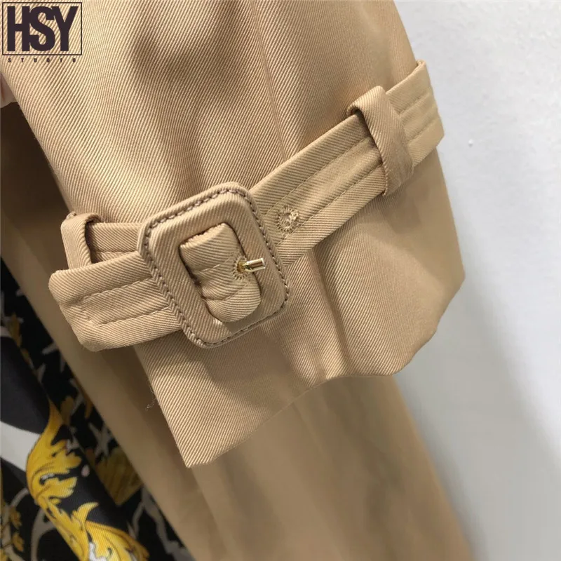 【HSY】2019 осень зима новые женские высококачественные Лоскутные лацканы цвета