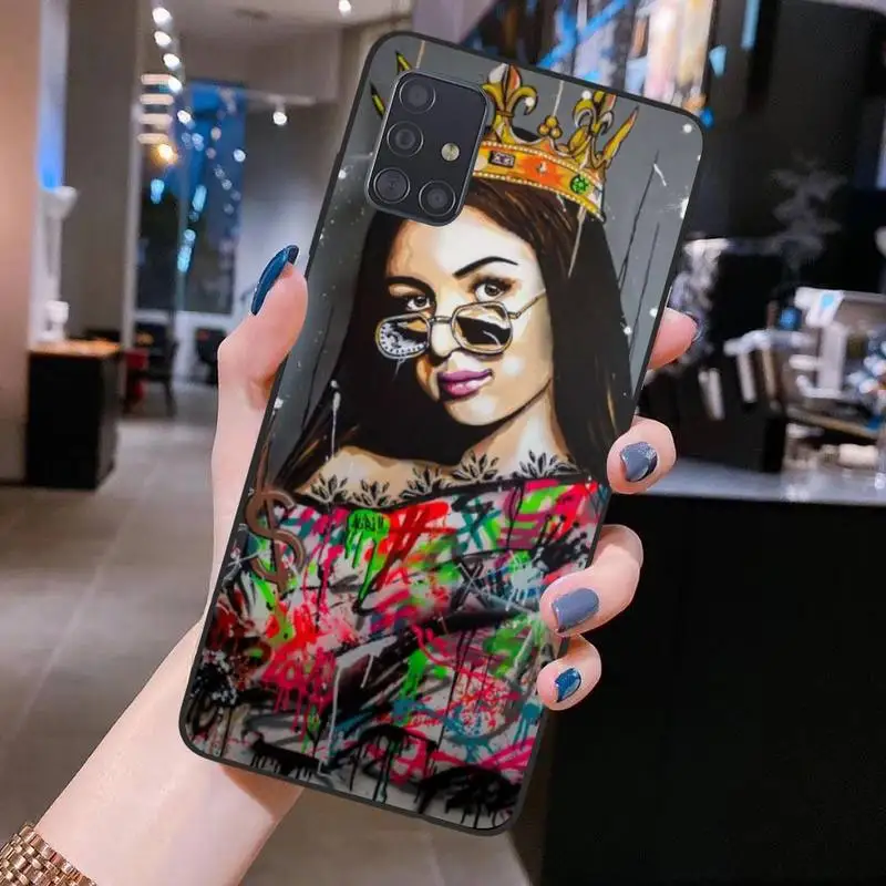 

NBDRUICAI eva queen Black TPU Soft Phone Case for Samsung S20 plus Ultra S6 S7 edge S8 S9 plus S10 5G lite 2020