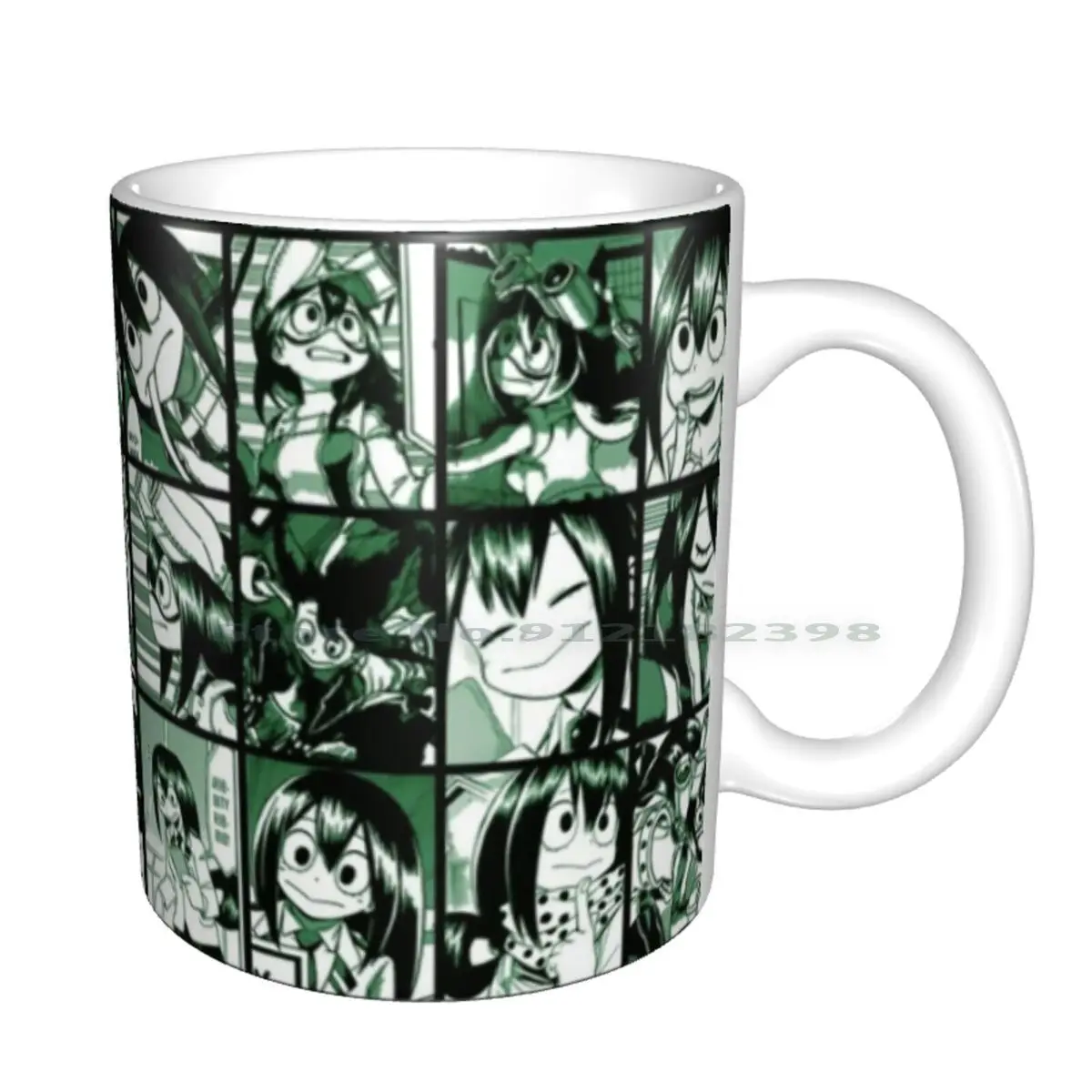 Керамические кружки Tsuyu Asui коллаж цветная версия кофейные чашки кружка для