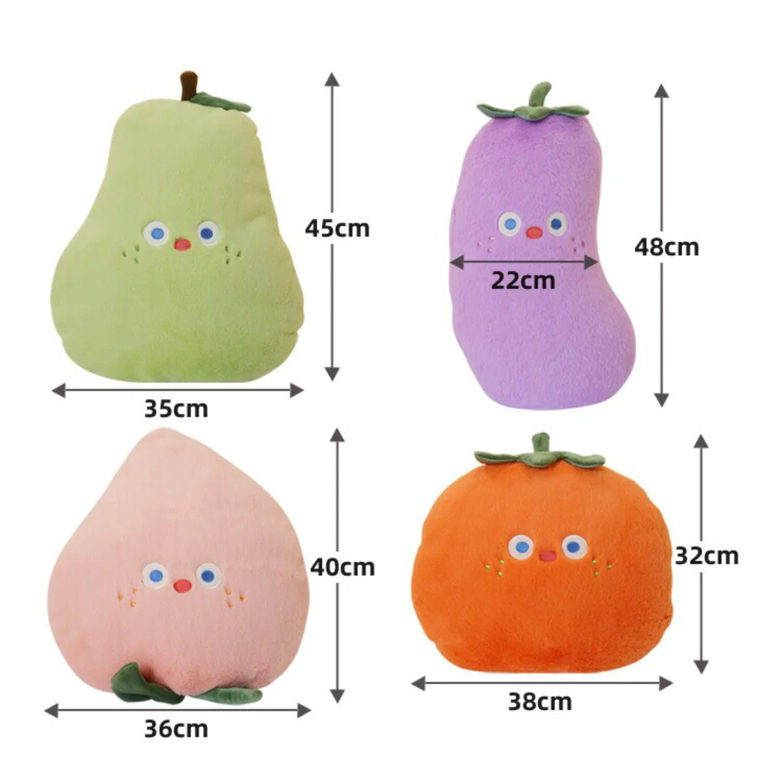 40 см креативная мультяшная плюшевая подушка с фруктами кавайная диванная