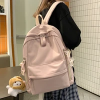 female school backpack women backpack nylon fashion school bag for teenage girls solid color anti theft backpack mochilas