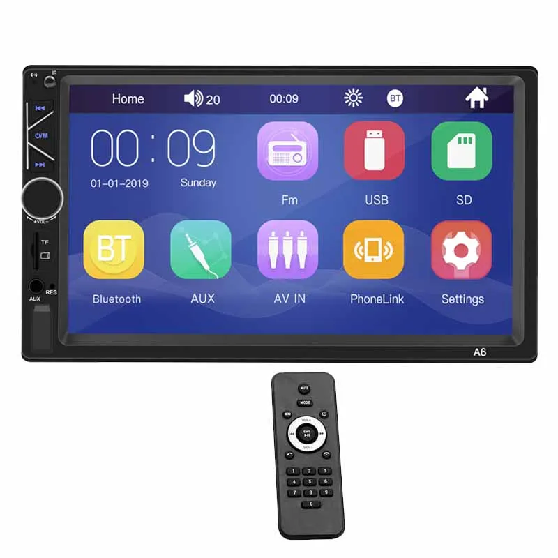 Автомагнитола 2 Din Mirror Link аудио видео MP5 плеер Bluetooth Handsfree A2DP USB TF Aux стерео система 7 дюймов головное устройство PHYEE A6 - Цвет: head unit