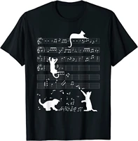 cute cat kitty playing music note clef musician art t shirt summer cotton short sleeve o neck mens t shirt new s 3xl