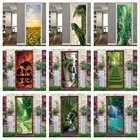 Обои с природным ландшафтом, зеленое дерево, морская Гора, домашний декор, самоклеящиеся плакаты, настенные наклейки, искусство