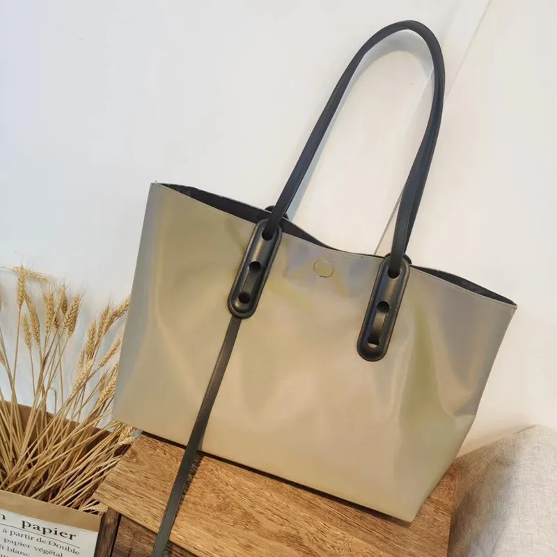 

Tote Bags for Women 2021 New All-match Large-capacity Simple Tote Bag Ladies Shoulder Portable Shopping Bag Fashionable Purses