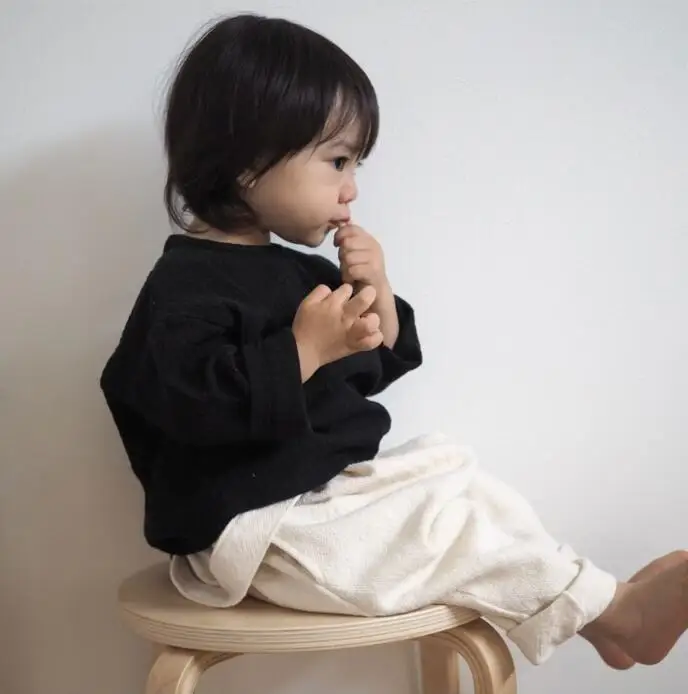 Новинка осени 2018 детская льняная футболка в японском стиле повседневный топ с