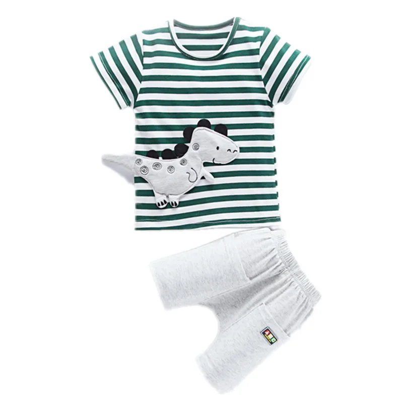 Новая летняя детская хлопковая одежда для маленьких мальчиков и девочек