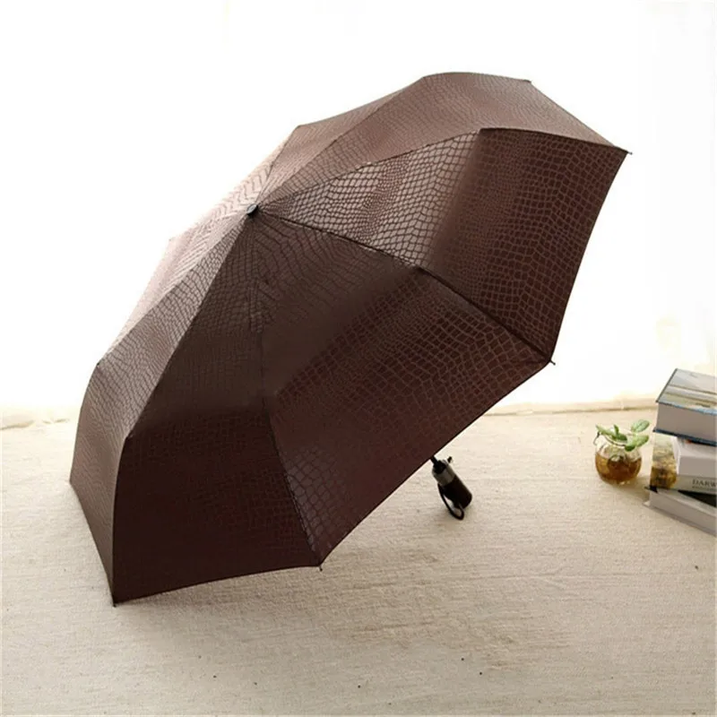 PALONY Imitation Crocodile Skin Umbrella Men Rain Women Three Folding Windproof Fully Automatic Gentle High Quality Umbrellas | Дом и сад