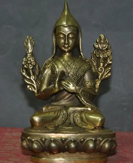 5 &quotТибетский буддистский храм Бронзовый свинка цонкапы мастер - Цена: 3 353,57 руб.