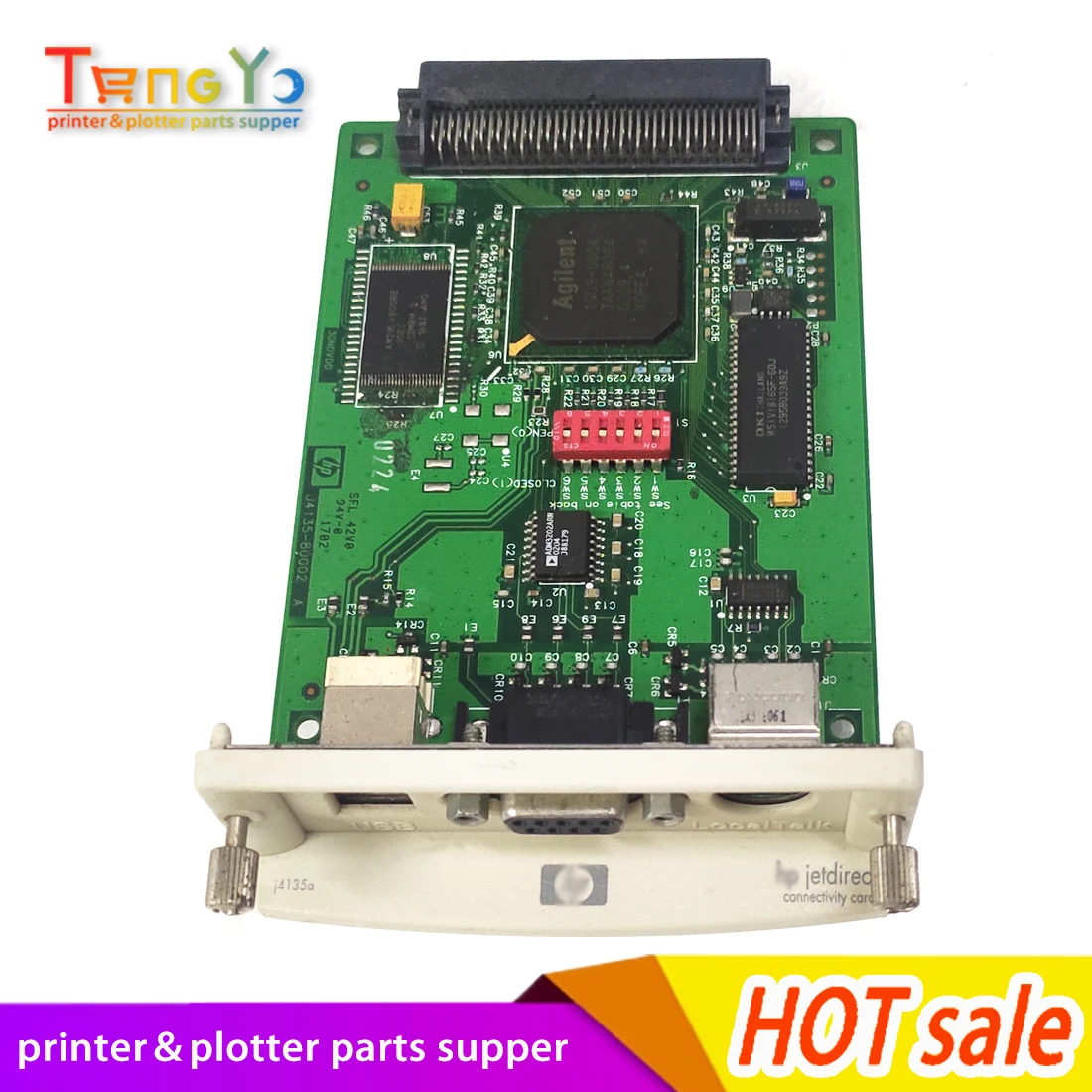 Original connectivity card J4135A jetdirect Print Server Network Card and DesignJet Plotter Printer Parts on sale