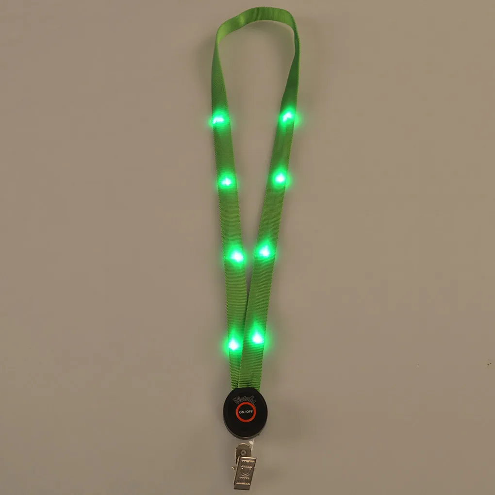 

2021 new LED lights with documents lanyard key chain ID badge necklace key chain lanyard party work card lanyard