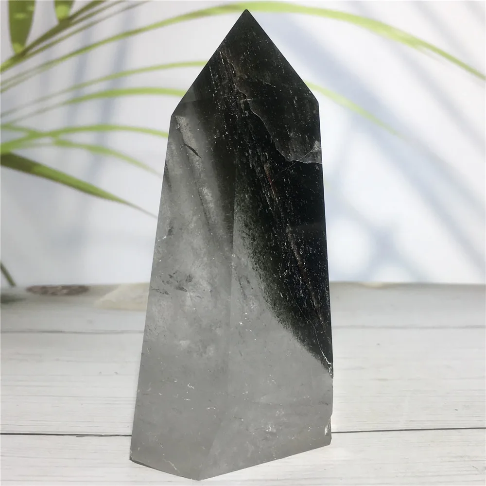 

Natural Garden Quartz Crystal Point Wand Reiki Healing Stone Polished Rod Column Obelisk Tower Ornament For Home Decoration