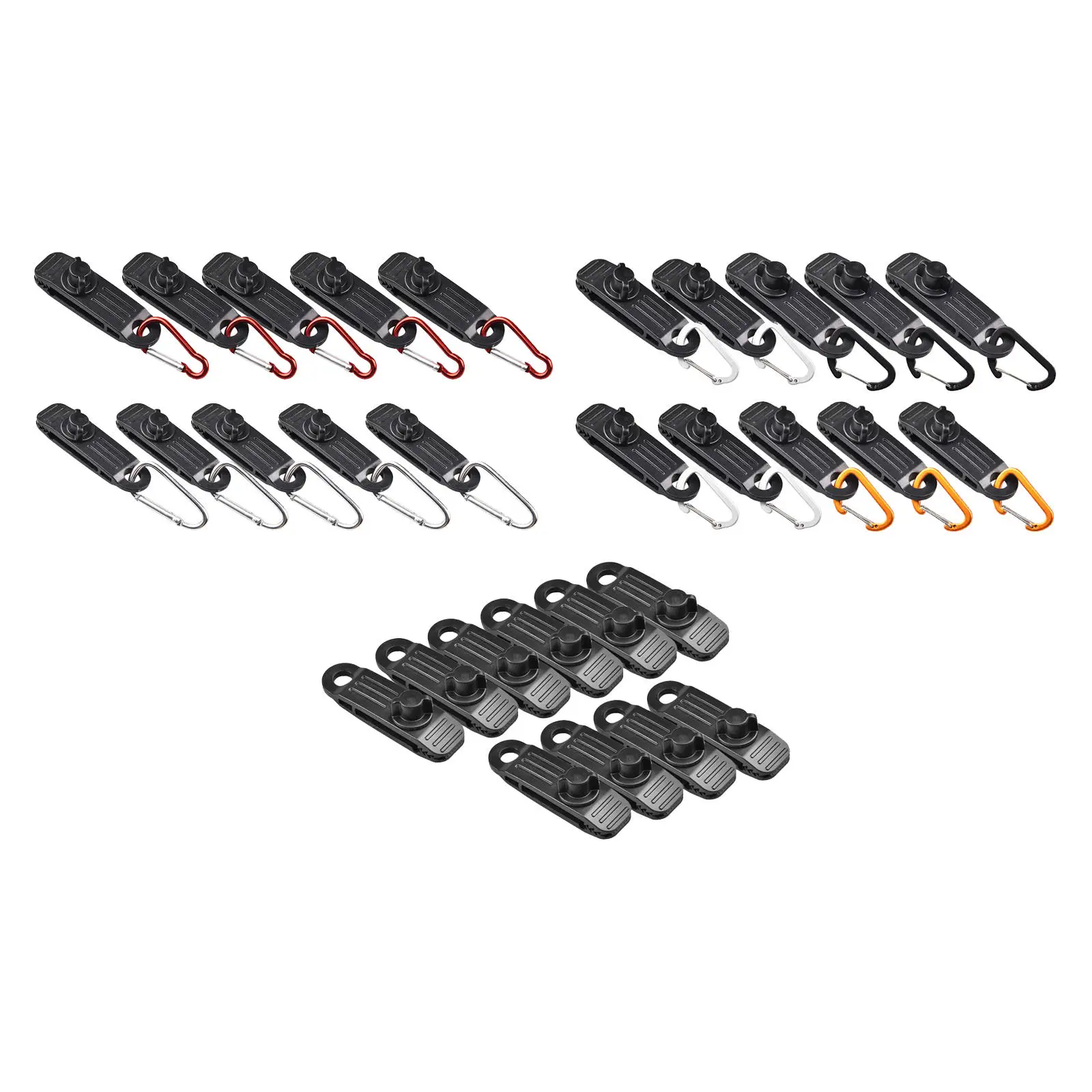 

10 шт. брезентовый зажим брезентовый навес палатки блестящие зажимы для кемпинга солнцезащитный замок захват аксессуары