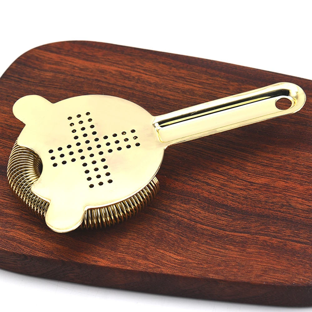 

1PC Cocktail Strainer 304 Stainless Steel Fine Hole with 100 Wire Spring Tea Leaf Ice Cube Drinks Strainer for Bar Home Party
