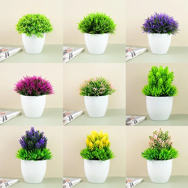 

Artificial Potted Bonsai Green Leaves Small Tree Simulation Plants for Home Garden Decoration Wedding Birthday Party Table Decor