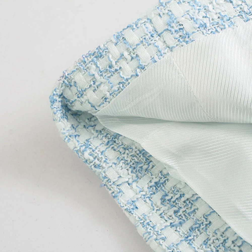 

ZREDARA 2021 new women's wear small fragrance lattice slim casual suits coat spring and autumn women's jacket Blazers