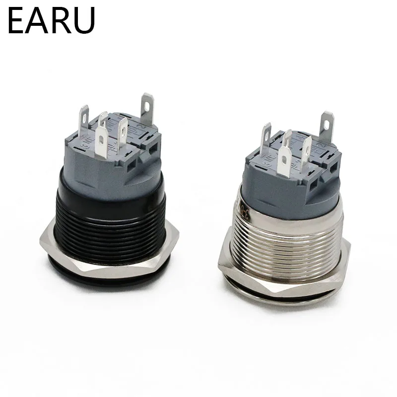 22 мм новый водонепроницаемый металлический кнопочный переключатель