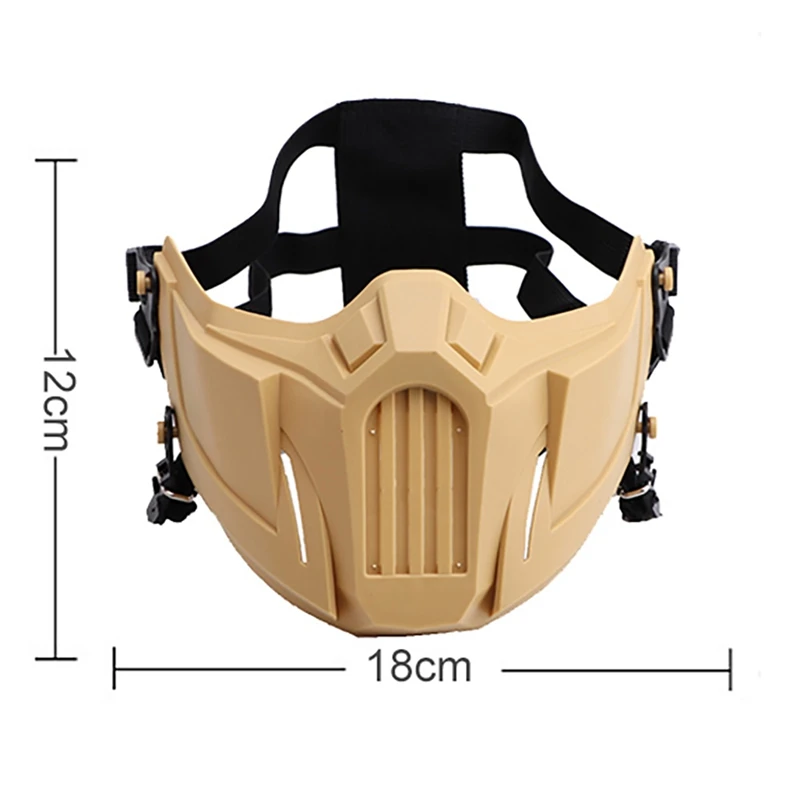 Тактическая Маска для страйкбола защиты ушей маска на половину лица защитная