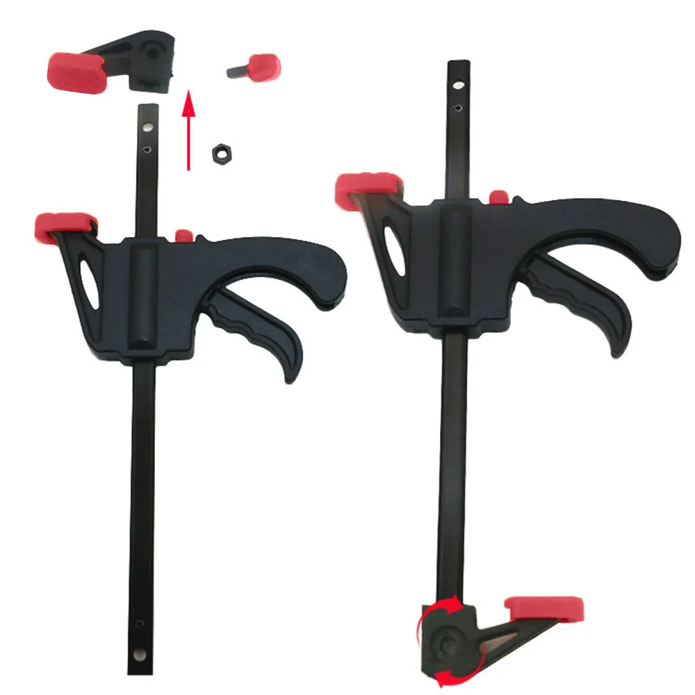 

25# 4 Inch Clip Quick Ratchet Release Speed Squeeze Wood Working Work Bar F Clamp Clip Kit Spreader Gadget Tools Diy Hand Tool