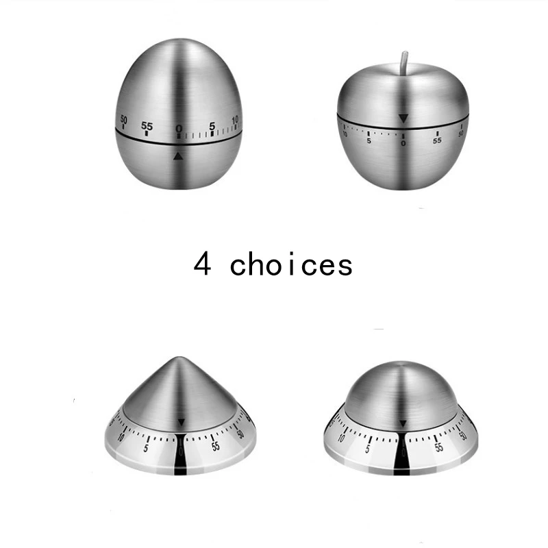 timer stainless steel kitchen timer round egg shaped mechanical alarm clock countdown kitchen gadgets accessories free global shipping