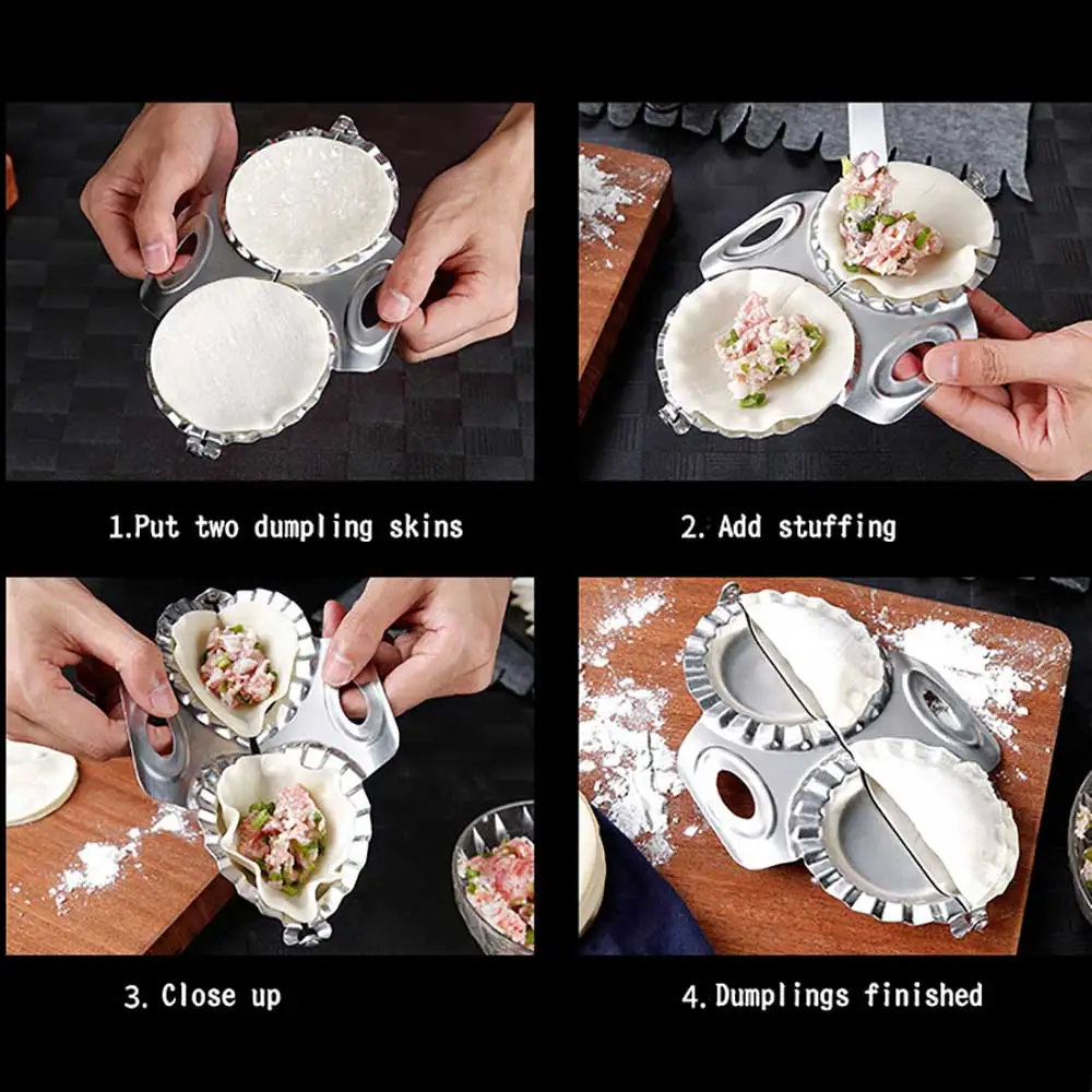 

Stainless Steel Dumpling Mold Maker Dough Pie Ravioli Press Large Mold Cooking Pastry Mould Kitchen DIY Tool Accessories