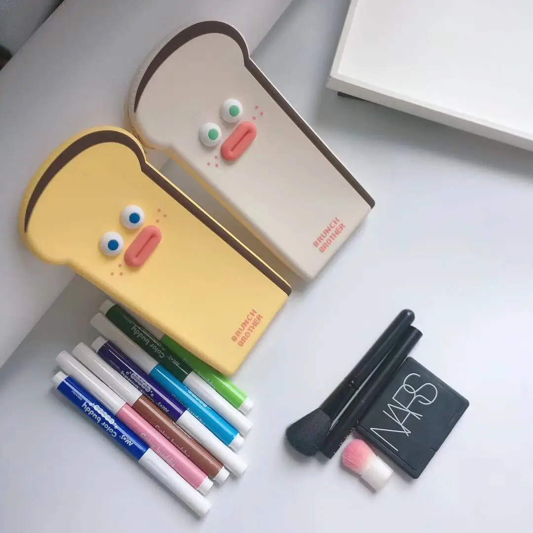 Korean version of cartoon ghost funny duck For Huawei Samsung XiaoMi student pen cosmetics pencil bag multi-function coin purse |