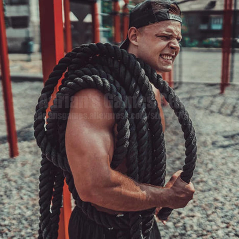 9/12/15 м Боевая веревка силовых тренировок Crossfit борьба веревка выносливость Burpee шлема веревки тяжелые 10-22 кг высокое качество
