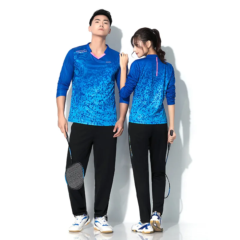 Новый CP мужской костюм для бадминтона с треугольным вырезом Женский Теннисный