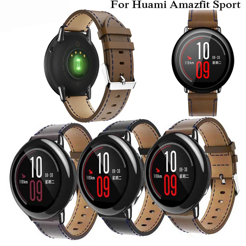 

22mm leather men sport business strap For Samsung Gear S3 watch strap replacement for Huami Sport 2th 2s amazfit GTR 47mm bands
