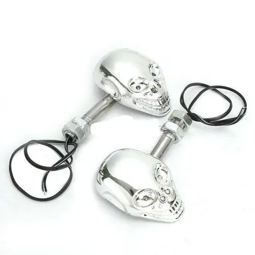 2 предмета Мотоцикл Череп голова светодиодный указатель поворота на заказ