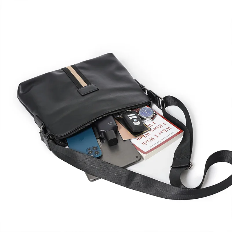 

LEBSGE Fashion Men's High Quality Pu Leather All-match Shoulder Bag Cross-body Bag Business Casual Versatile Messenger Bag