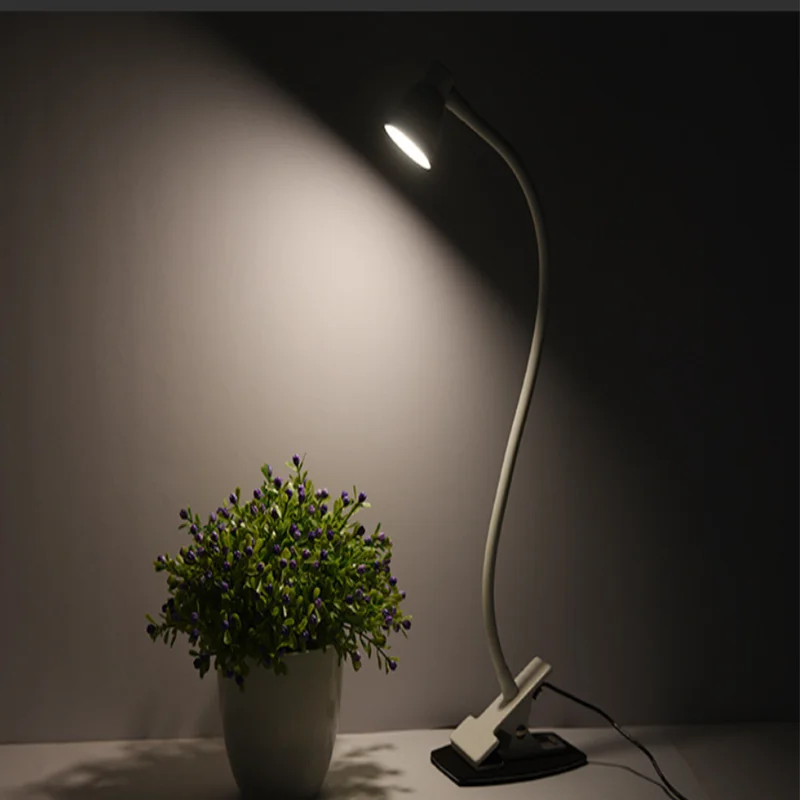 Гибкая Складная Настольная лампа с держателем на клипсе мощный ночник питанием