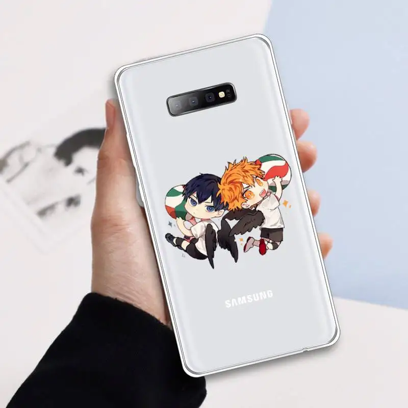 

Haikyuu Hinata attacks Anime Phone Case Transparent For Samsung Galaxy A 71 21s S note 8 9 10 plus 20 ultra