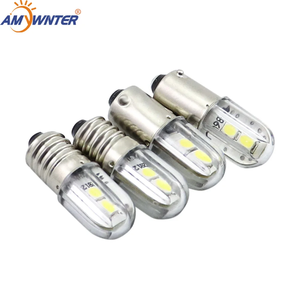 AMYWNTER E10 Ba9s led T4w H21W световой индикатор автомобиля Bulb 6 3 V/12V/24V/48V/60V 110V 230V 1W 2835 4 SMD
