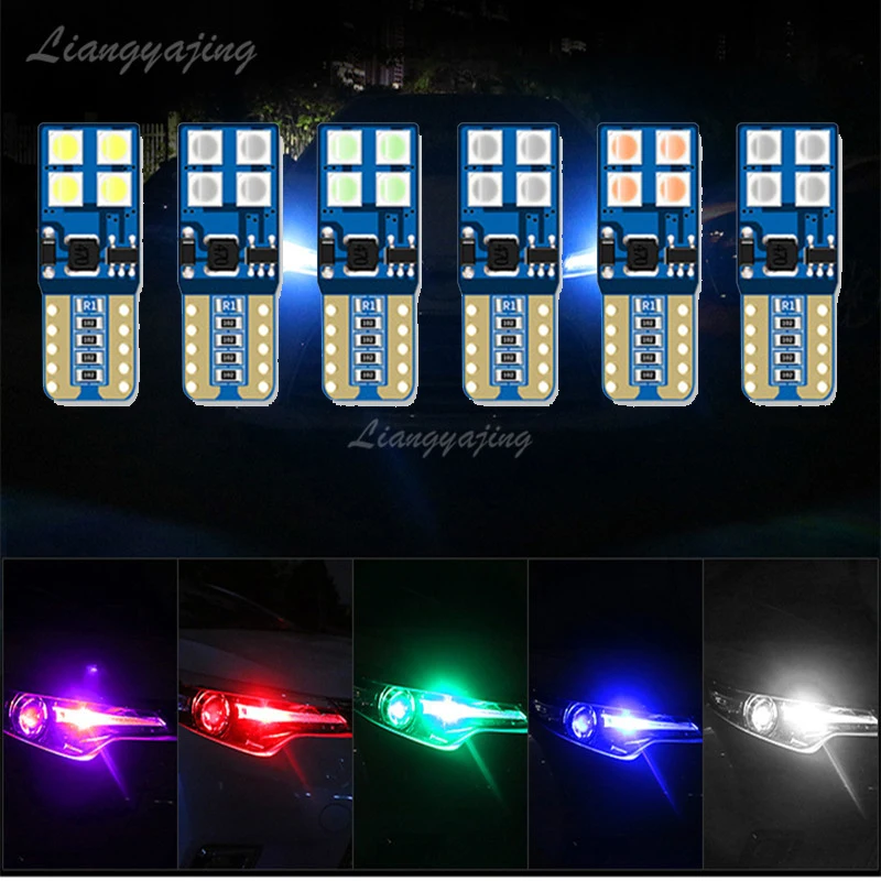 

10 шт. T10 8SMD 3030 светодиодный светильник для автомобиля Canbus Авто клиновидная лампа T10 W5W СВЕТОДИОДНЫЙ парковочный светильник номерной знак для ...