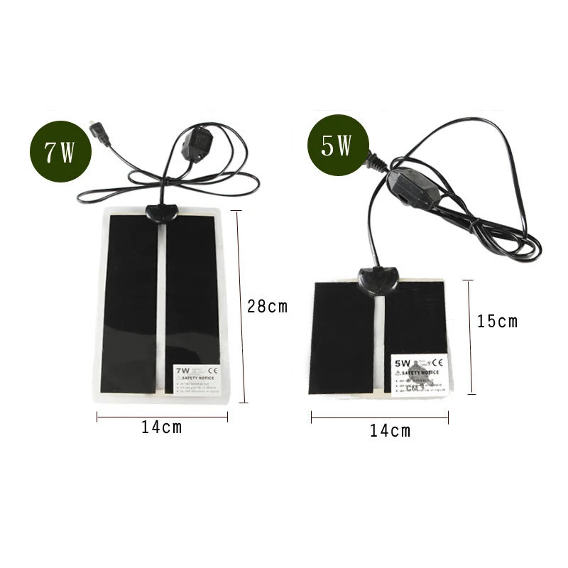 Heating Warm Pad Adjustable Temperature Controller Incubator Mat Tools 5/7/14W Terrarium Reptiles Heat Climbing Pet | Дом и сад