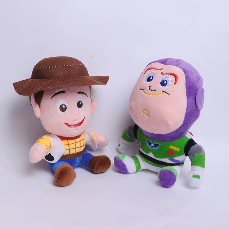 

20cm Toy Story 4 Cowboy Sheriff Woody Kawaii Q Version Buzz Lightyear Plush Doll Pendant Children's Toy Plush Toy Birthday Gift