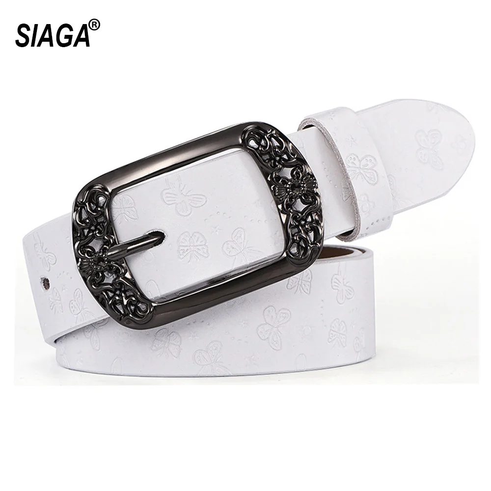 Ladie's Hot-selling Vintage Cowhide Leather Belts Novelty Cow Genuine Needle Buckle Belt for Women Jeans 135cm FCO112
