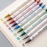 10 colors double pointed metallic marker pearl color art markers metallic art brush double pencil marker pen drawing pen