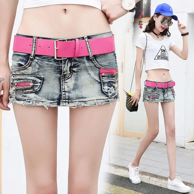 

Denim super shorts women's summer low waist fashion thin stretch sexy edging jeans hot pants shorts