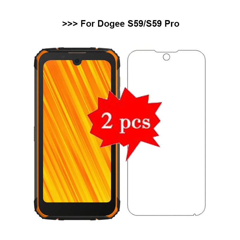 2PCS Doogee S59 Tempered Glass Transparent Protective Film Screen Protector For DOOGEE S 59S59 Pro Glass Telefone Film Cover