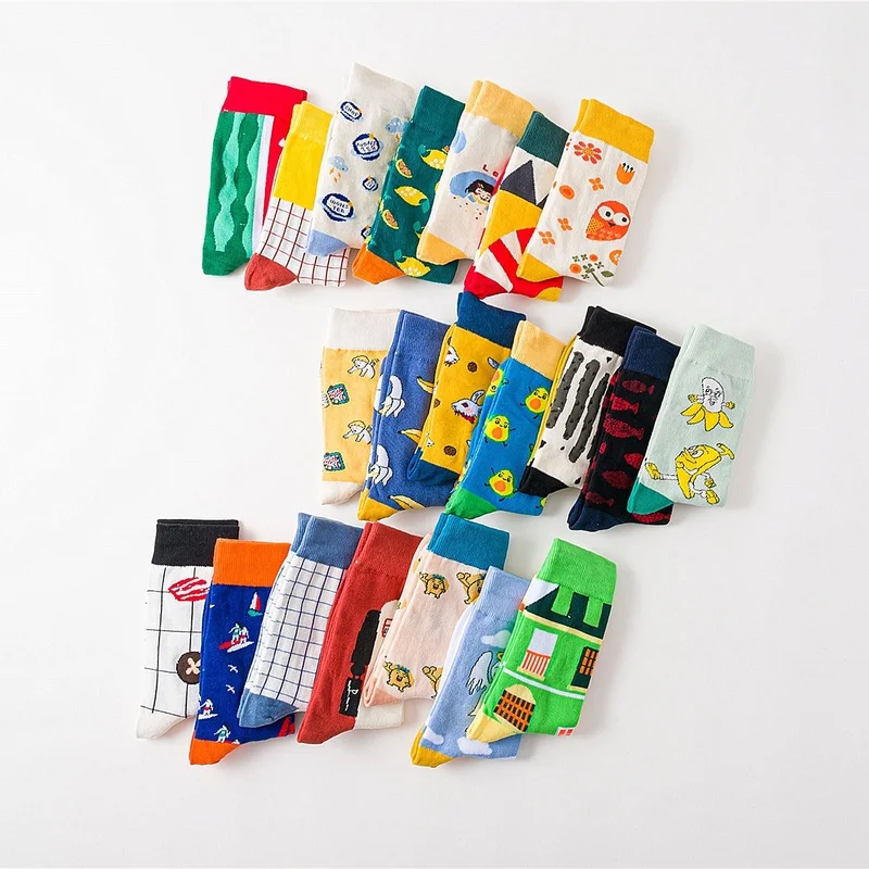 

Harajuku fashion woman art creative socks funny angel fruit animal food creative happy woman socks kawaii cartoon cute socks