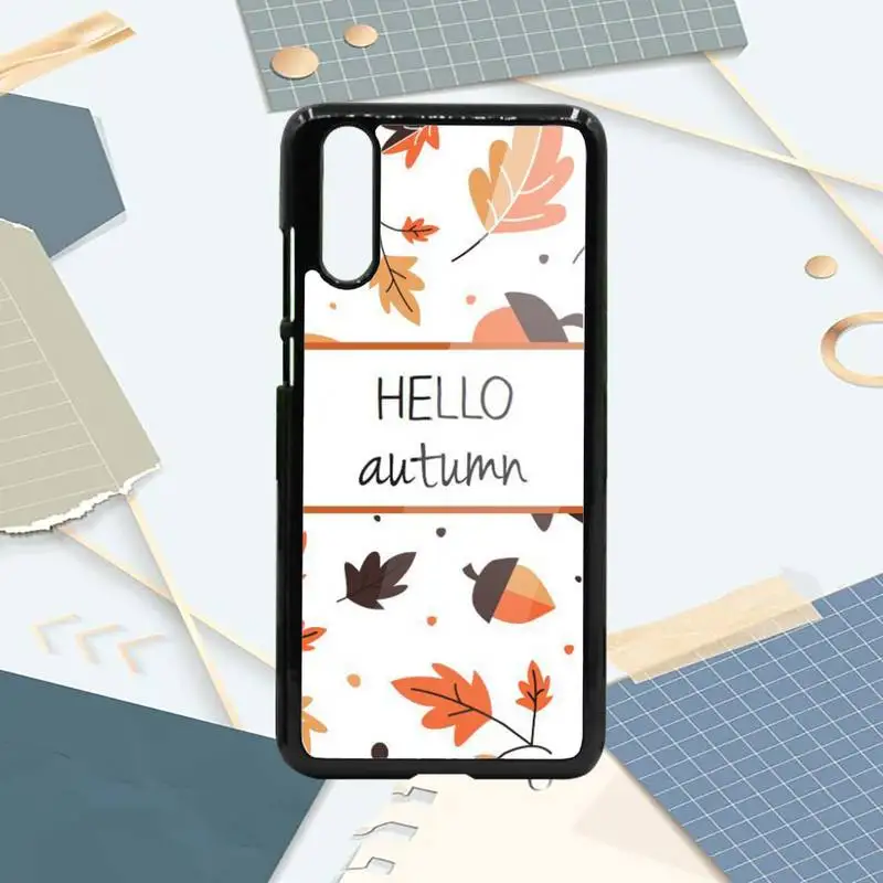 

Pumpkin Happy Autumn leaf Phone Case PC For Samsung galaxy S note 8 9 20 10 e lite2019 plus pro ultra