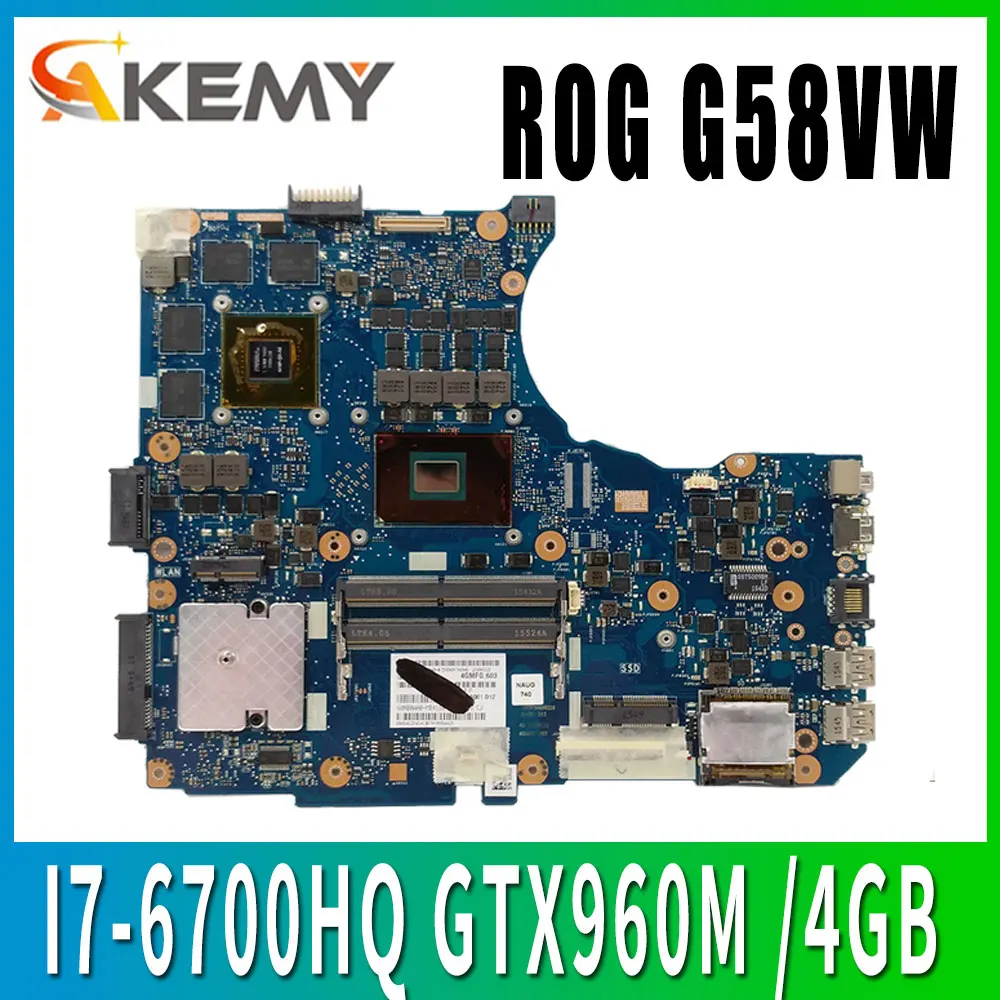 G551VW материнская плата для ноутбука ASUS G551V N551V G58VW FX51VW N551VW Материнская I7 6700HQ GTX960M